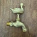 VINTAGE solid Brass Duck Fowl Outdoor Water Spout Spigot Decorative Accent
