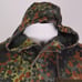 German Bundeswehr Flecktarn Camo Military Parka Jacket GR13 XL Tall Hood