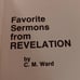 Favorite sermons from Revelations