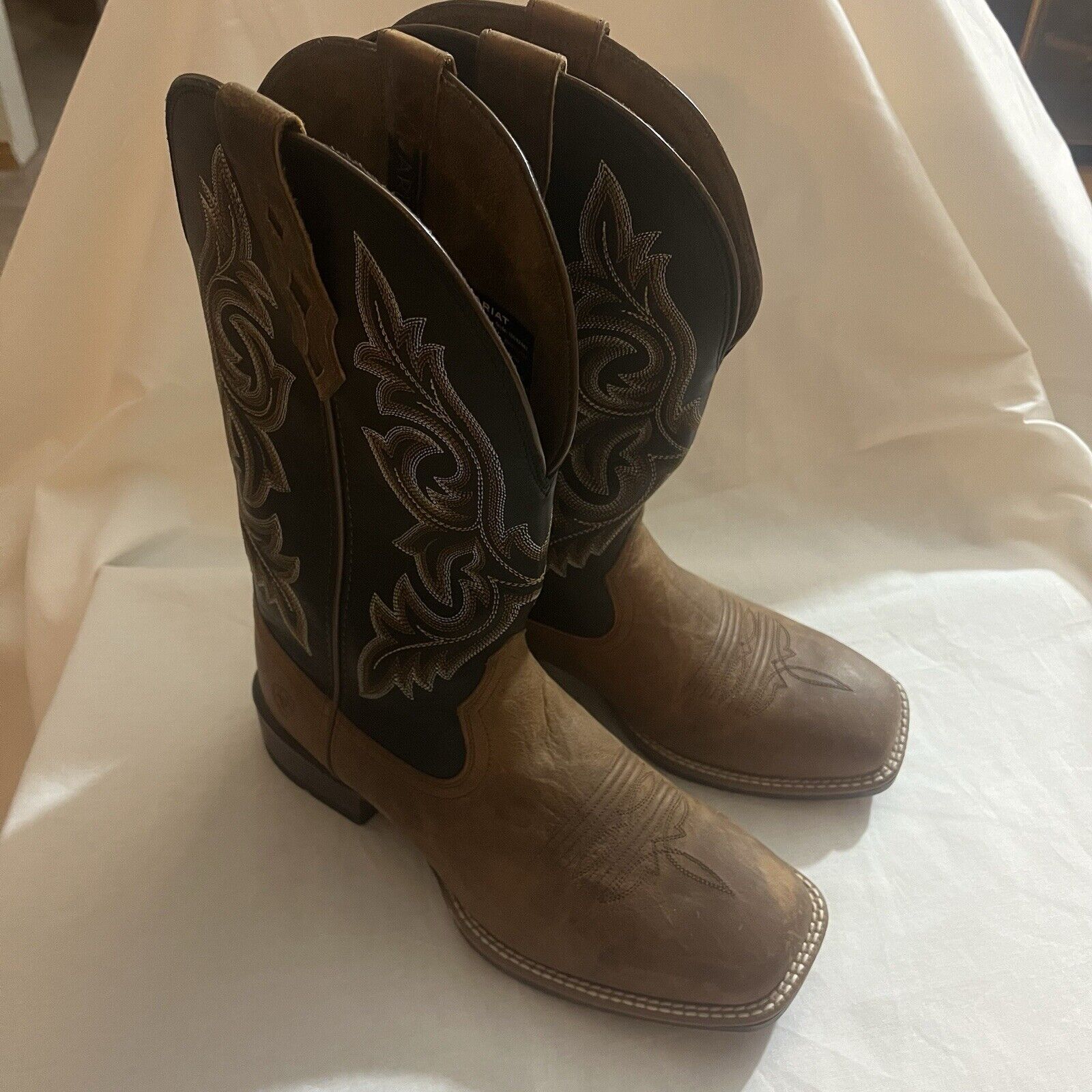 Ariat® Men's Drover Ultra Sorrel Crunch & Black Square Toe Boots 10042443