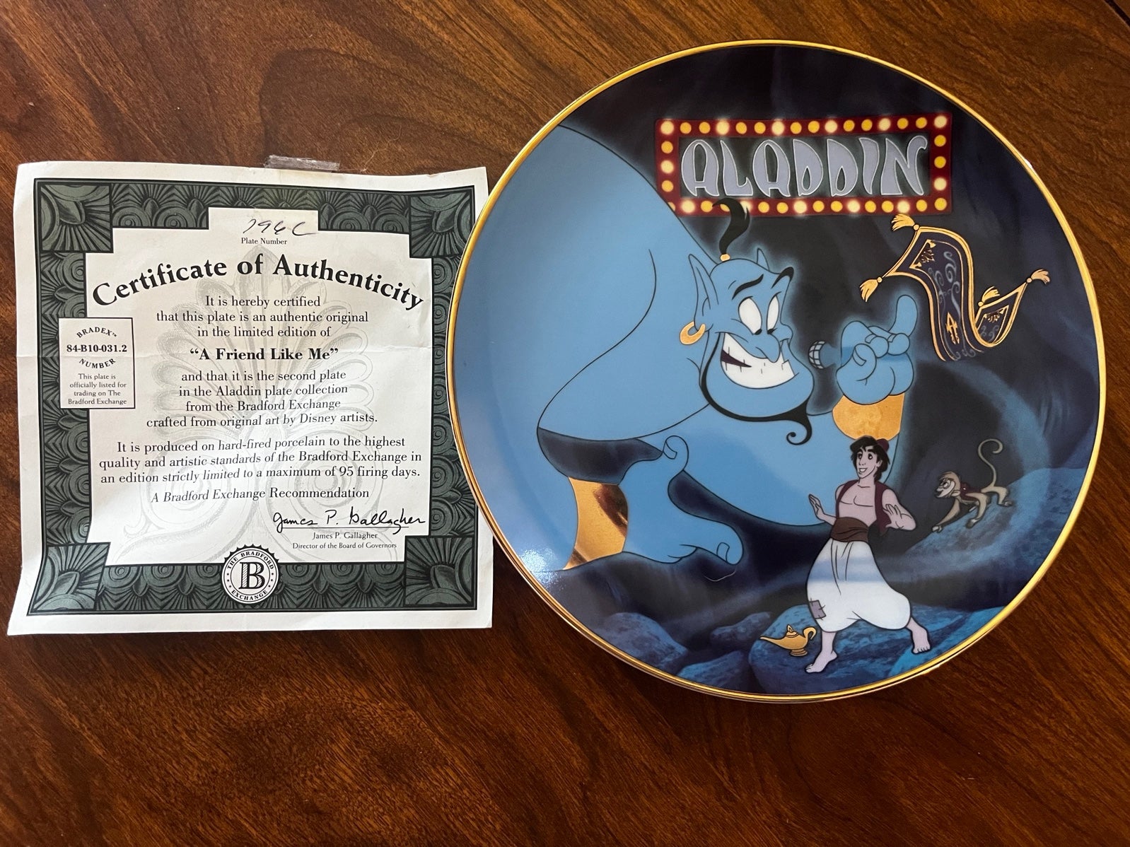 Aladdin Plate “A friend like me”