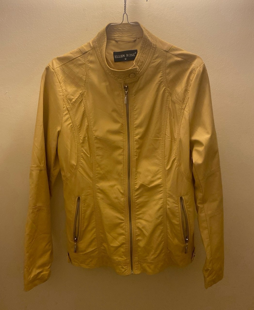 Faux Mustard Leather Jacket