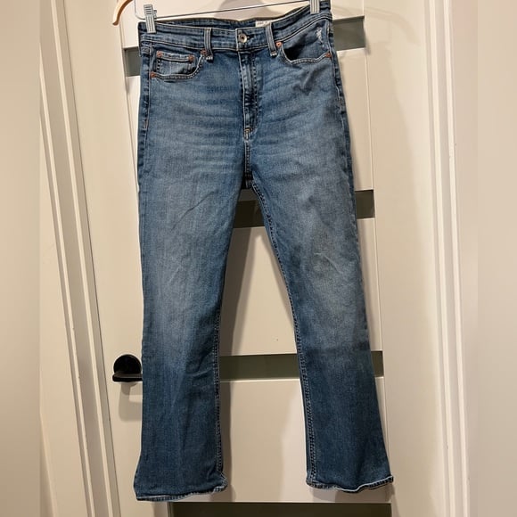 rag & bone Nina Ankle Flare Crop West Marin Women's 29
