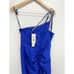 AQUA Asymmetric Evening Dress Size 4 Royal Blue Formal Embellished NWT