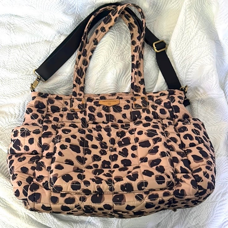 Twelvelitte Leopard Print Diaper Bag
