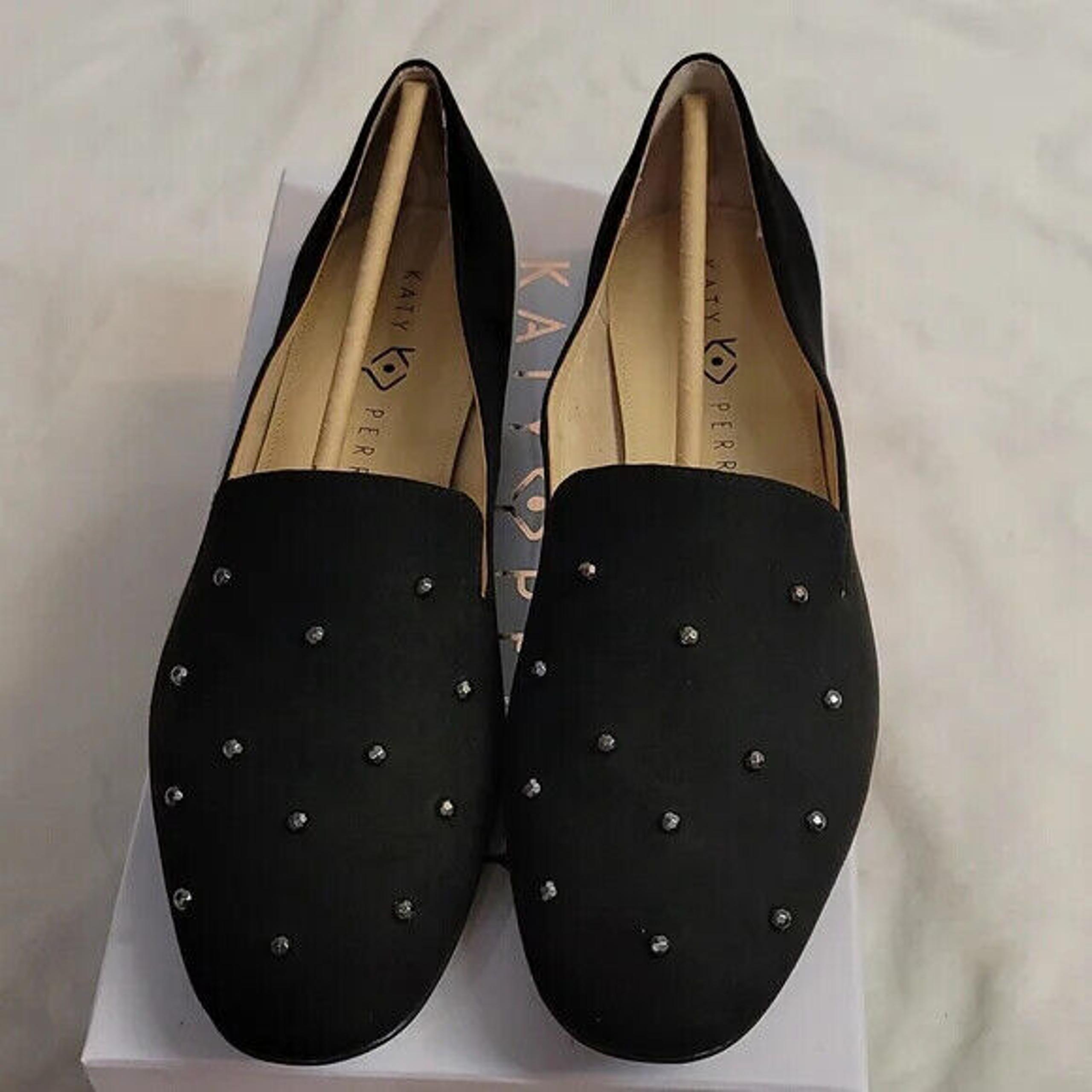Katy Perry Embellished Loafers - The Allena - Black (9) a370781 ~