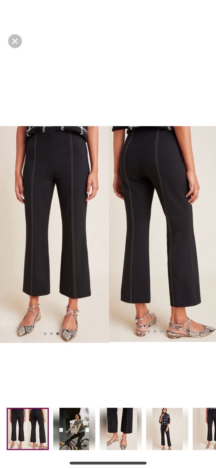 ANTHROPOLOGIE The Essential Cropped Flare Trousers