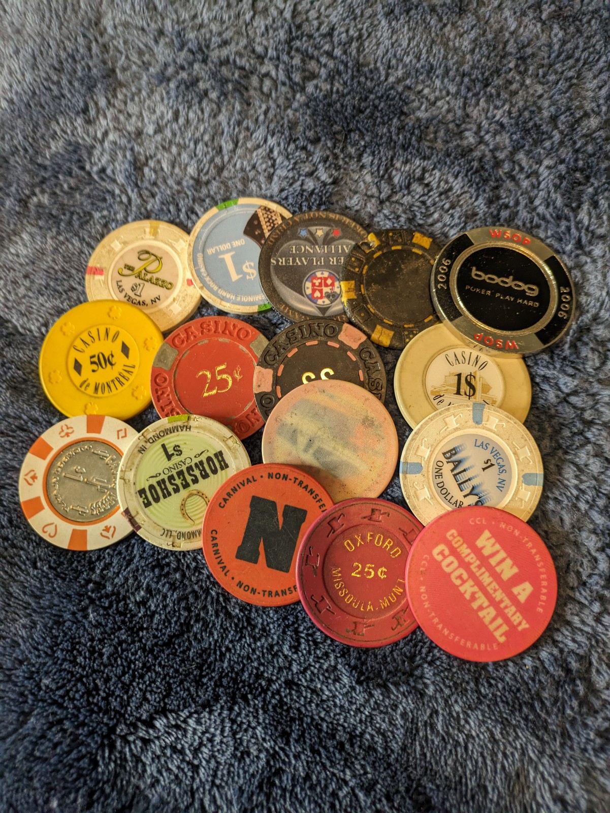 Vintage poker chip collection plus