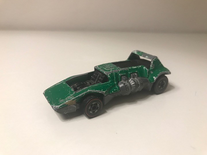 Hot Wheels Redline Double Header Dark Green Enamel Vintage Diecast Mattel Car