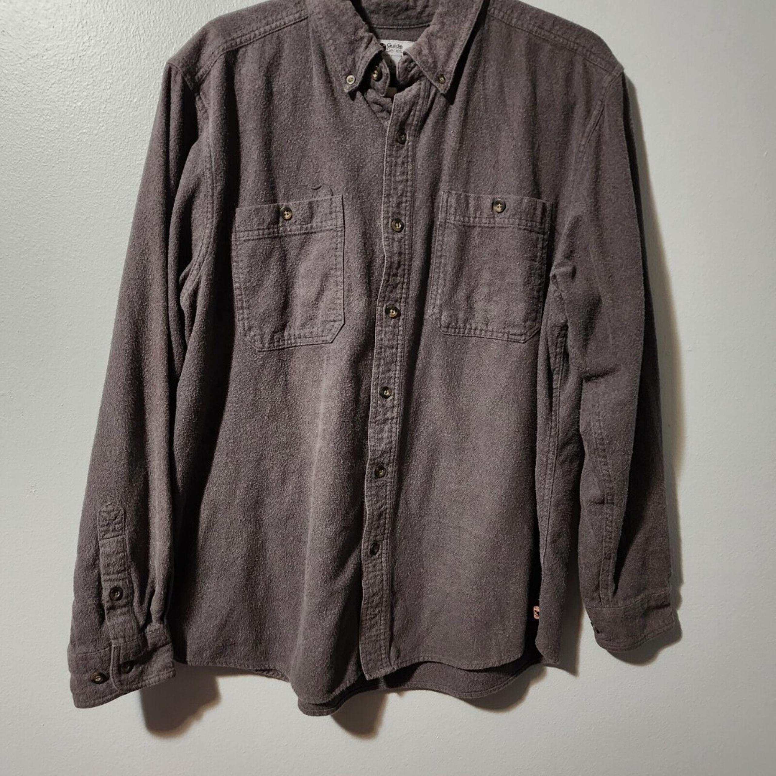 Gander Mountain Mens Size Large Guide Series Heavy Duty Shirt Gray