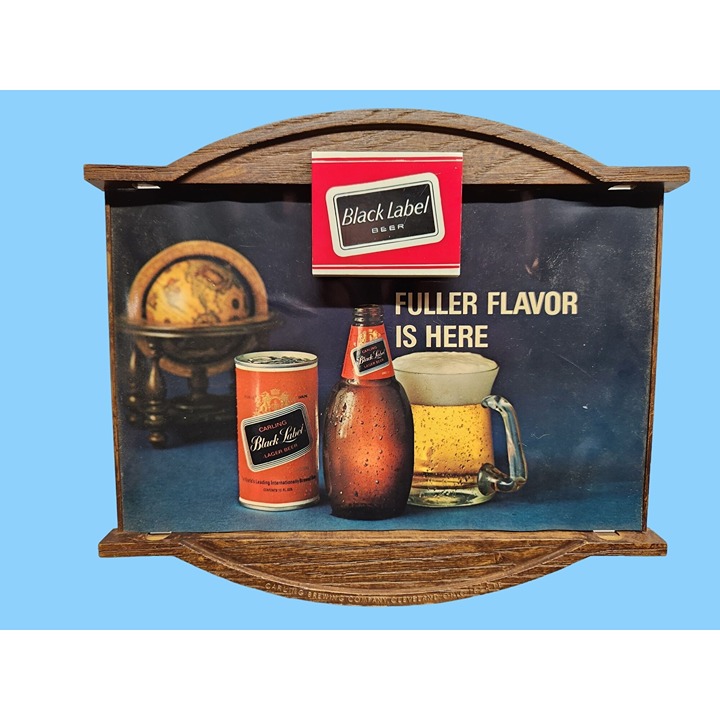 Vintage Carling Black Label Beer Plastic Wall Sign
