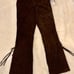 New 195 JLO Jennifer Lopez Brown Suede Western style PANTS Junior size 9