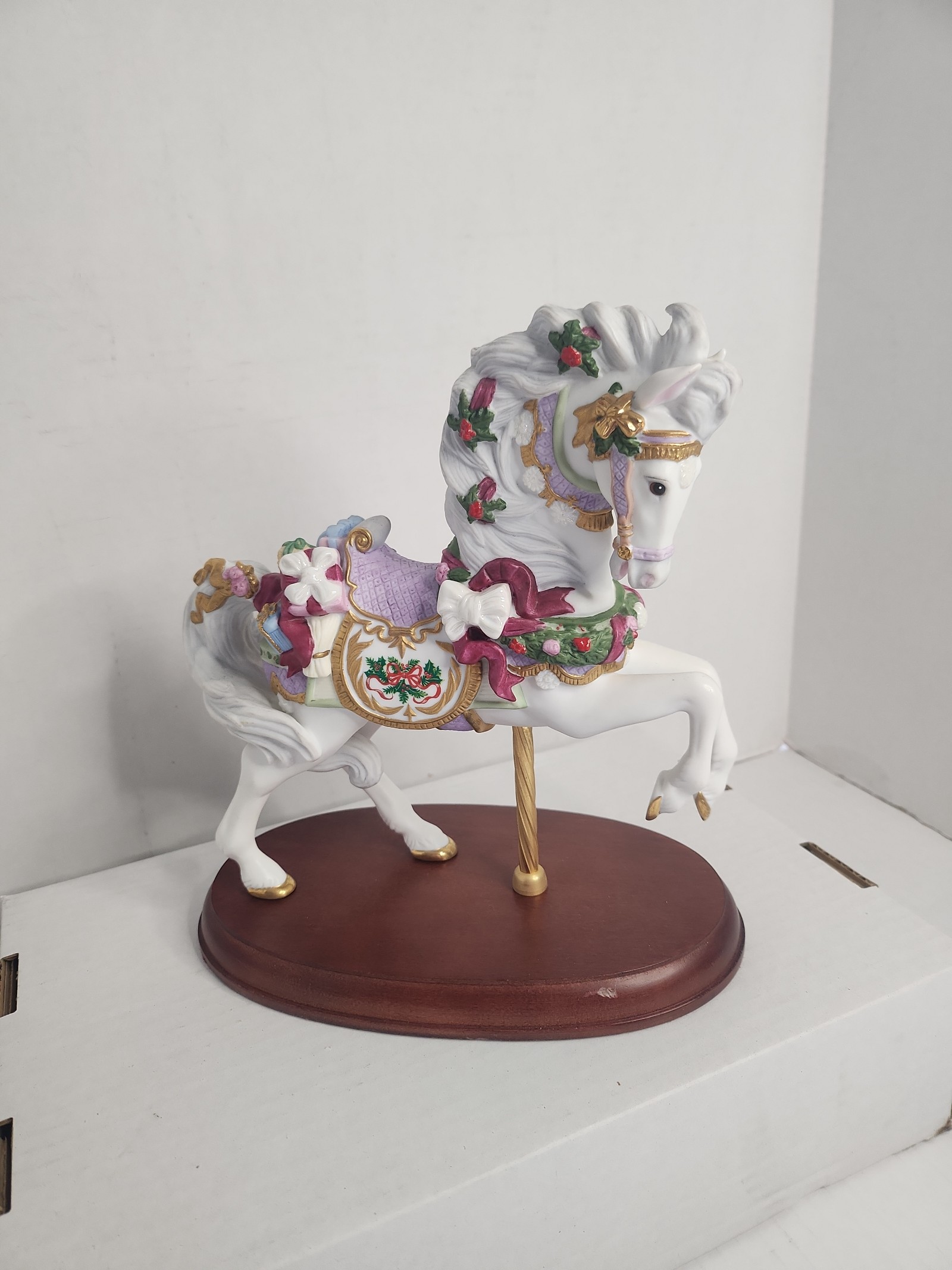 LENOX 1995 CHRISTMAS CAROUSEL HORSE LIMITED EDITION 8.5 FINE PORCELAIN