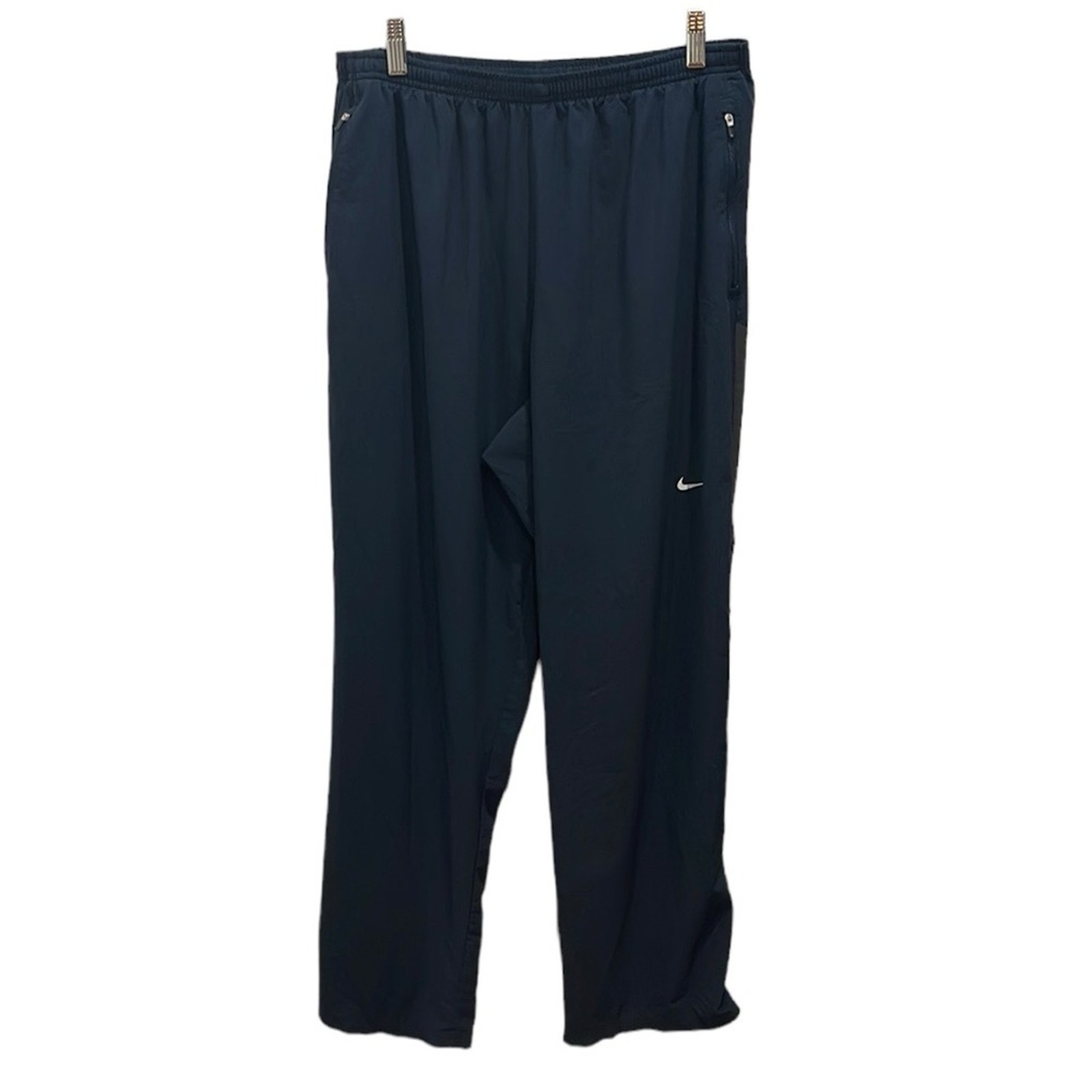 Nike Fit Zip Ankle Track Pants SZ L Navy