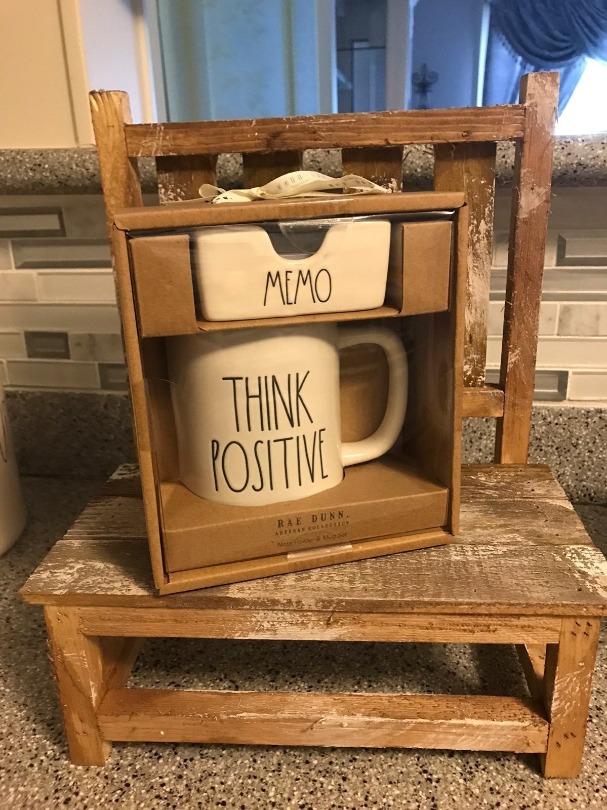 Rae Dunn Memo And Cup Set