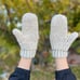 Hand Crocheted Children's Grey Mittens for Girls, Boys, approx. 8 - 12 year