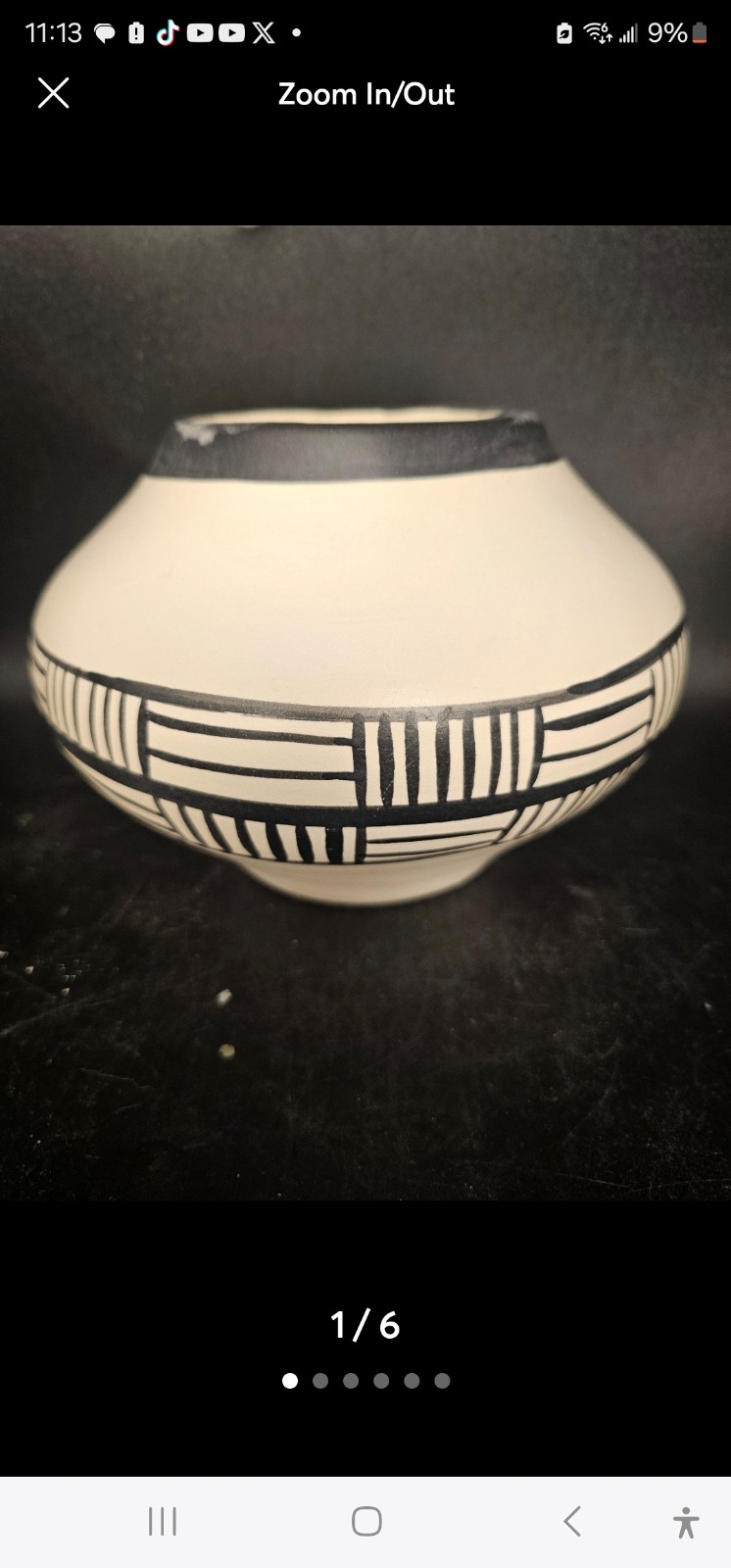 Vintage Navajo, native American pottery vase..