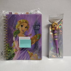 New Disney Princess Tangled Rapunzel Tabbed Journal & Matching Pen Set