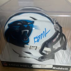 DJ Moore autograph/signed mini helmet