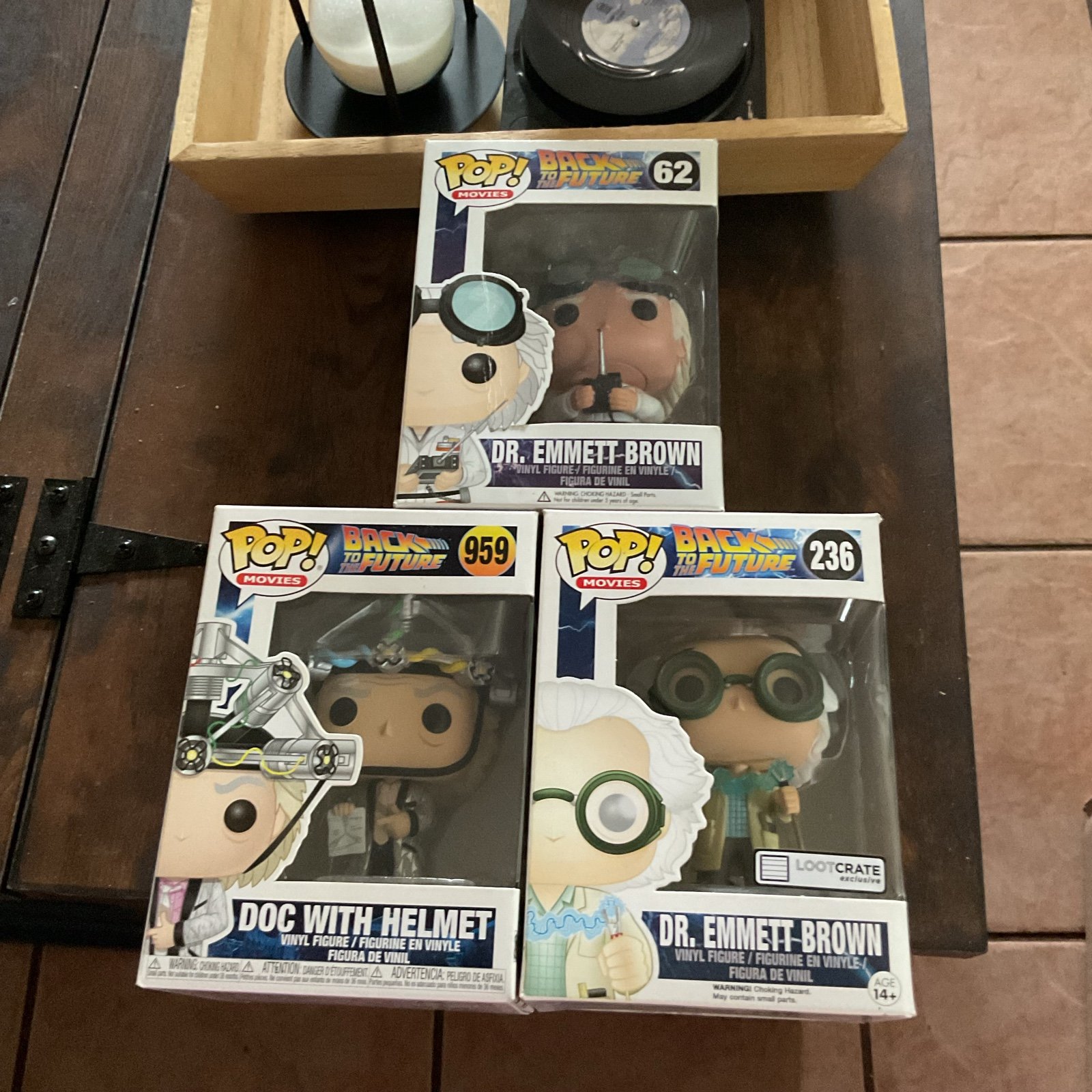 3 doc brown Funko pops