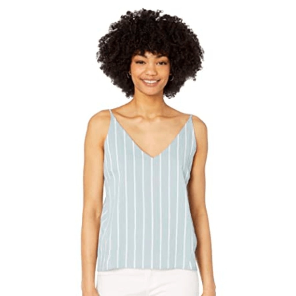 Bishop + Young Striped Marisa Cami in Misty Blue, Size XS - Excellent Condition