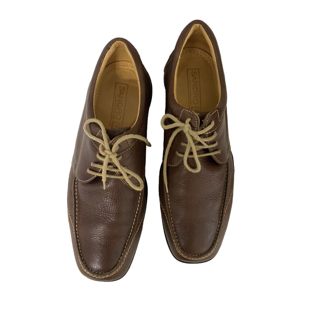 Sandro Moscoloni Brown Leather Lace Up Comfort & Soft Gel Oxford Shoes Me's 9.5D