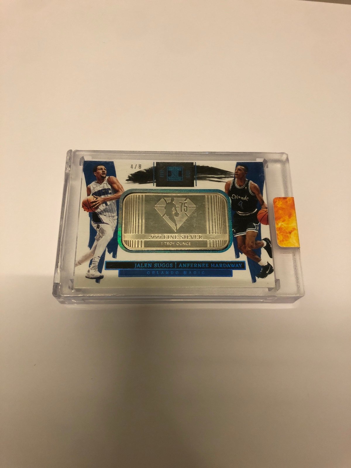 2021 Impeccable Jalen Suggs Anfernee Hardaway Silver Bar Logan #4/8 Jersey #
