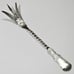 Unique Antique Sterling Silver Twisted Lettuce Serving Carving Fork .925 Silver