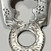Unique Antique Sterling Silver Twisted Lettuce Serving Carving Fork .925 Silver