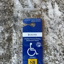 Handicap Florida placard valid for 4 years valid in any state