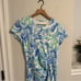 J. McLaughlin Blue Green Abstract Mini Dress Medium