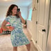 J. McLaughlin Blue Green Abstract Mini Dress Medium