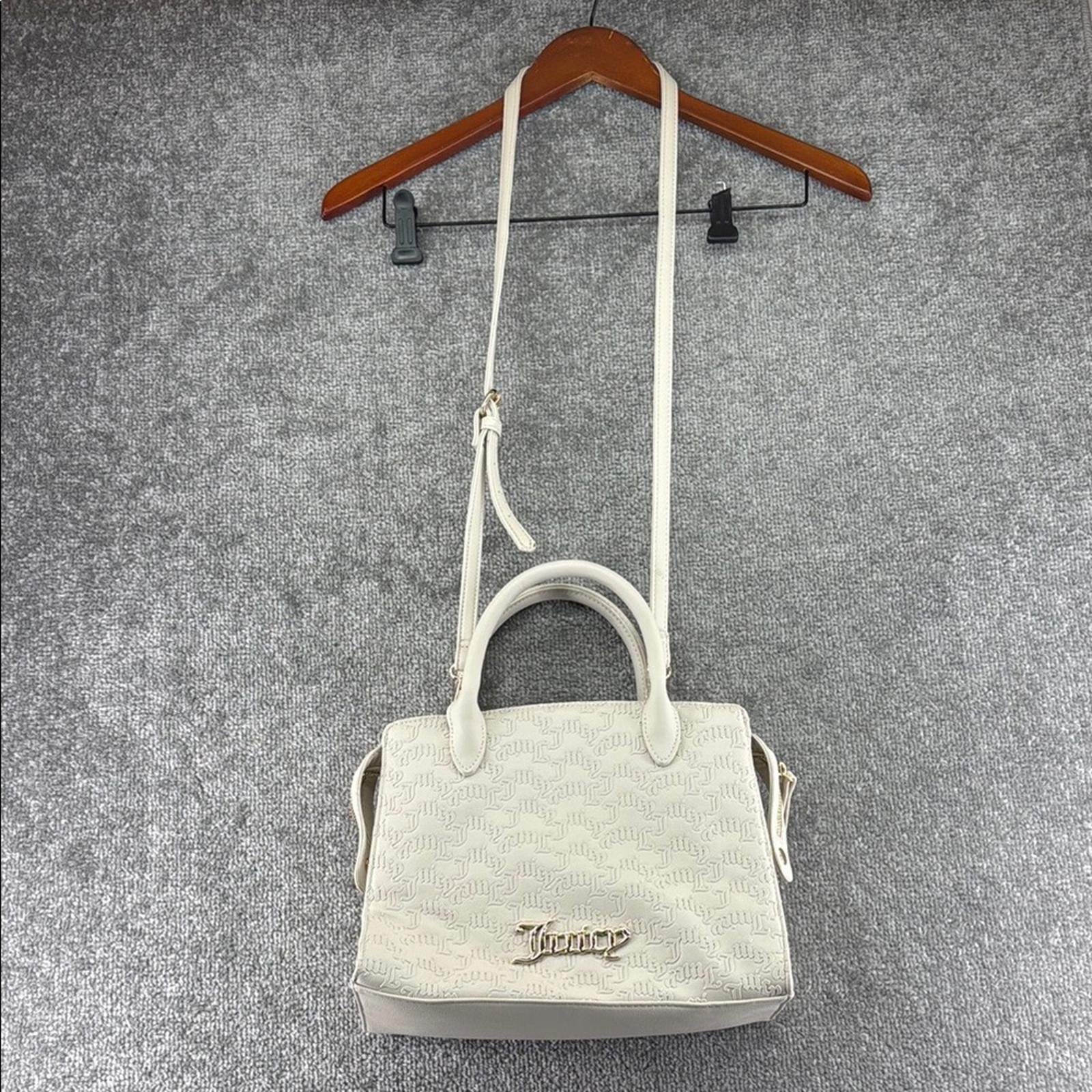 Juicy Couture Crossbody Satchel Handbag Purse Bag Logo Monogram Texture