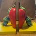 2002 Carter’s Hungry Caterpillar 6” Bookends 6”x4.5” Eric Carle Apples Wood