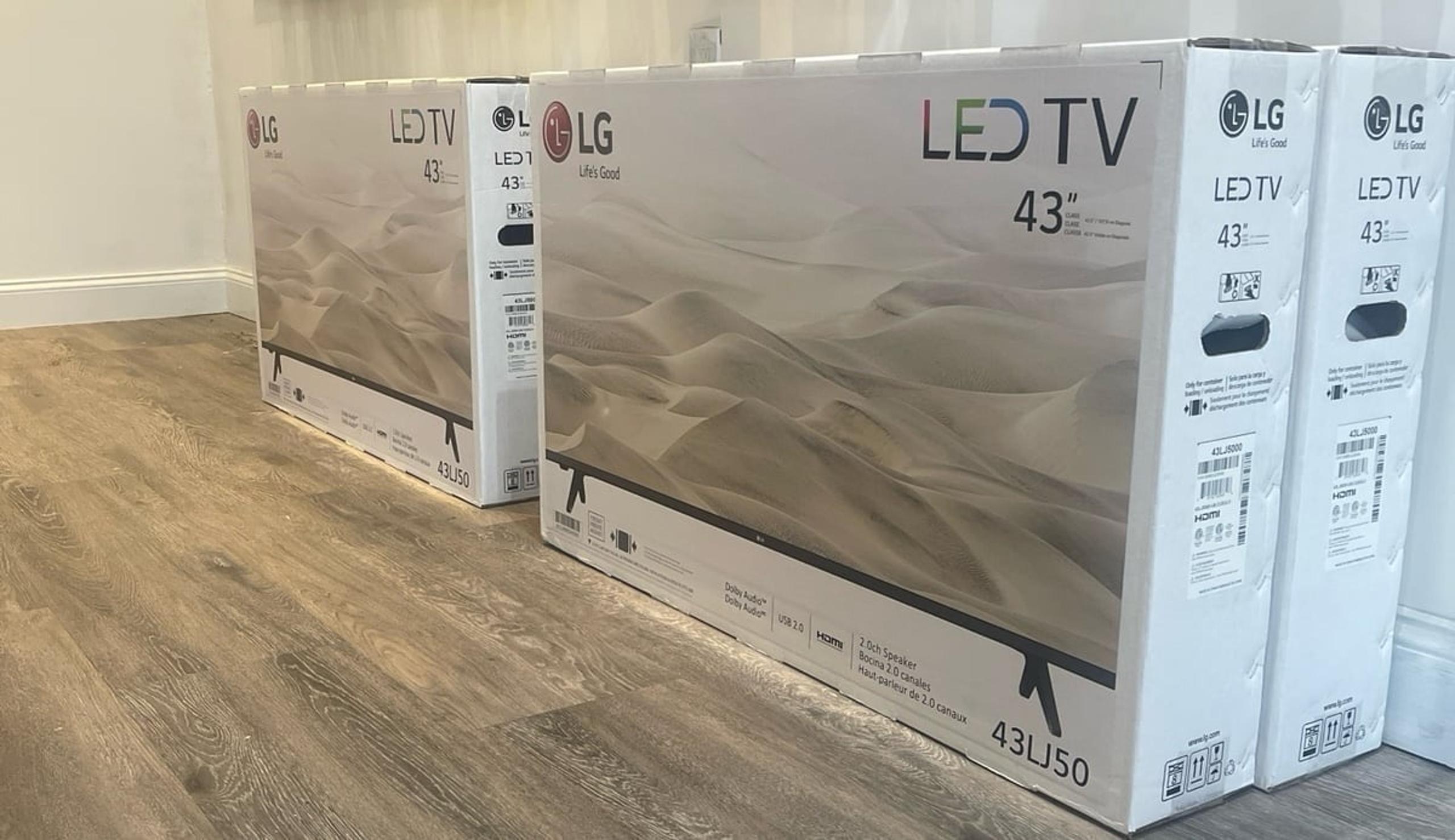 4 LG 43 in. LED TVs All NEW