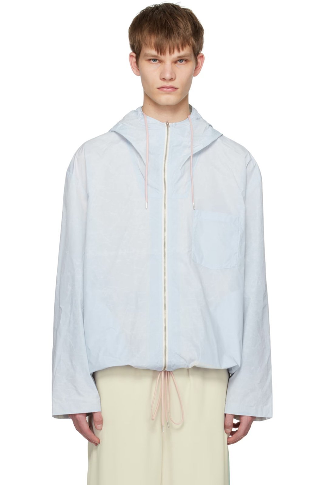Acne Studios Drawstring Zip-Up Hooded Jacket