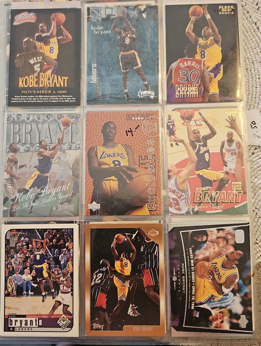 Kobe Bryant basketball cards with Rookie.
