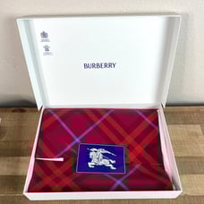 Authentic Burberry Gift Storage Box w/ Tissue Paper 14.5 x 10.25 x 2.5 White