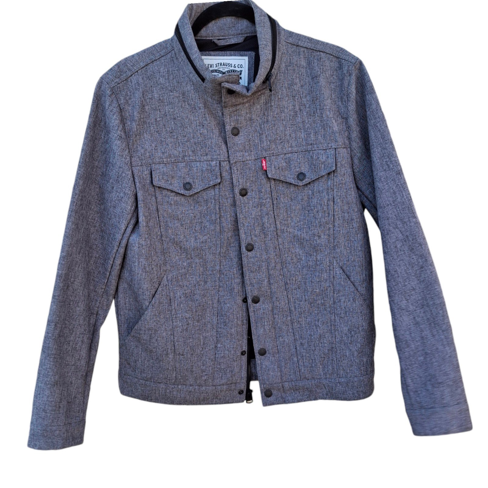 Levi's Strauss & Company, Grey Zip Snap Trucker Utility Jacket, Men Size Small