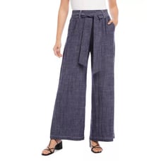 Karen Kane XS Wide Leg Pants Linen Blend High Rise Womens Extra Small NWT