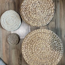 Boho placements and shallow baskets