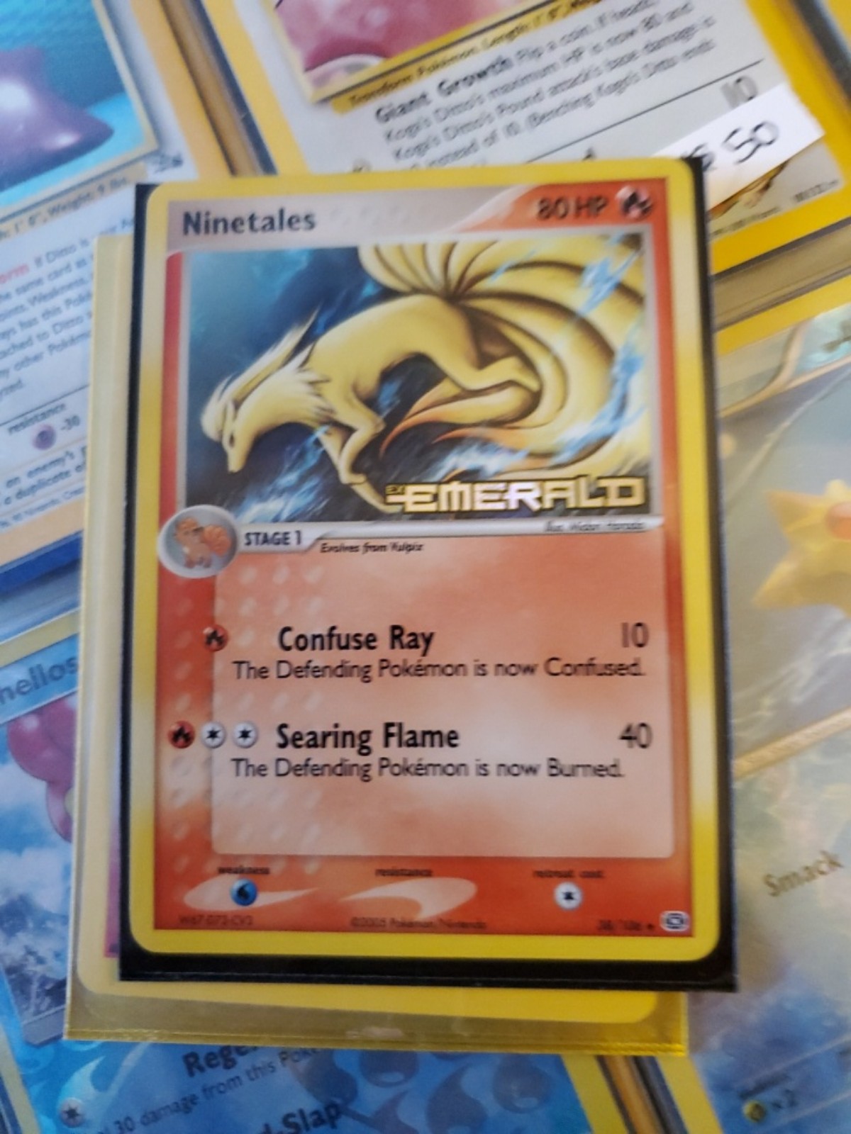 Pokémon Ninetales Holo EX 38/106 & Holo Base Set 13/130 & Holo Base Set 12/102