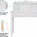 Writing Desk with 7 Drawers and Hutch for Home Office, Student Desk Study Table