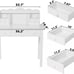 Writing Desk with 7 Drawers and Hutch for Home Office, Student Desk Study Table