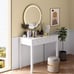 Writing Desk with 7 Drawers and Hutch for Home Office, Student Desk Study Table