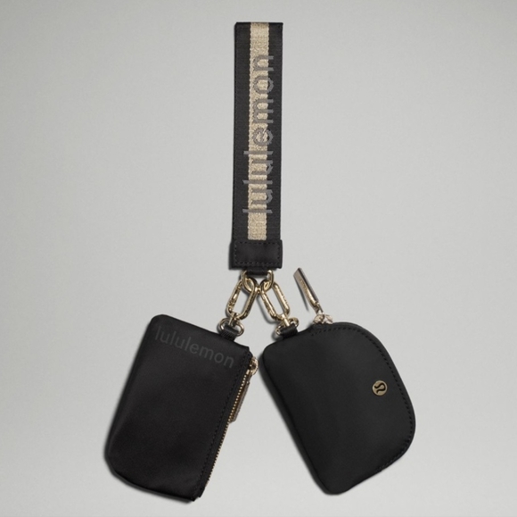 Lululemon Everywhere Belt Bag & Dual Pouch Wristlet *Special Edition Black Gold