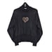 Vintage 70's Meister Black Long Sleeve Turtleneck Sweater Rhinestone Heart