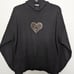 Vintage 70's Meister Black Long Sleeve Turtleneck Sweater Rhinestone Heart