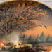 Terry Redlin Evening Solitude Wild Wings Plate And Holder Set