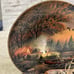 Terry Redlin Evening Solitude Wild Wings Plate And Holder Set
